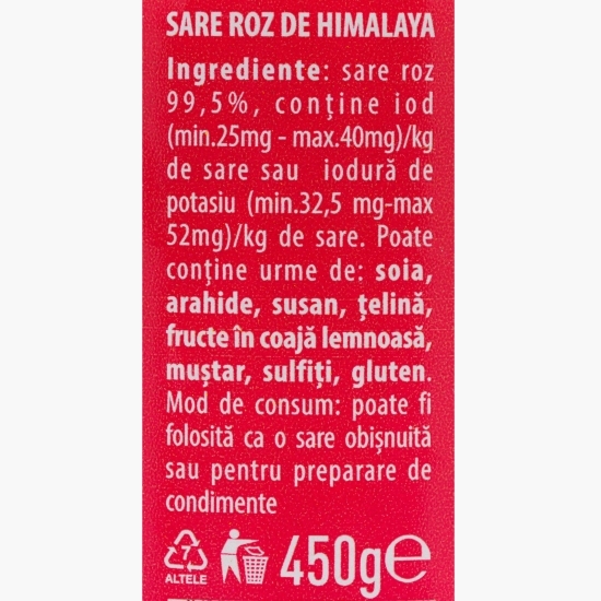 Solniță cu sare roz de Himalaya fină 450g