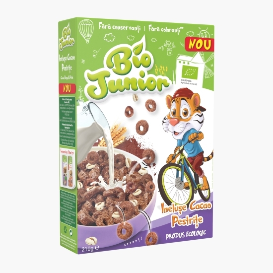 Cereale inelușe cacao pestrițe Junior eco 210g