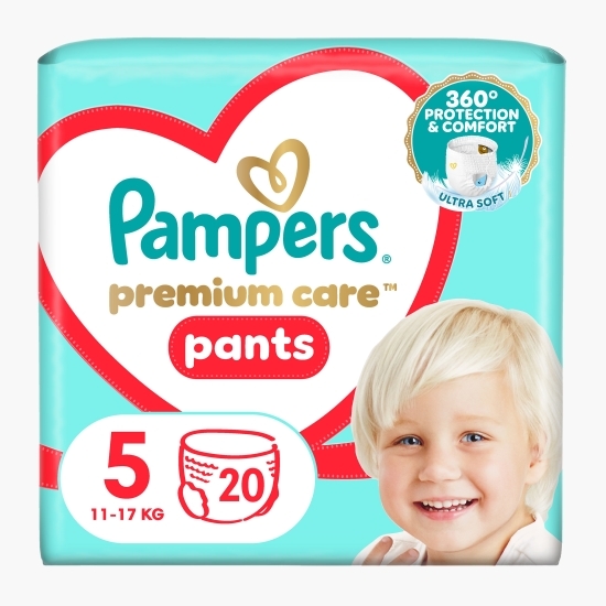 Scutece chiloțel Premium Care Pants, mărimea 5, 11-17kg, 20 buc