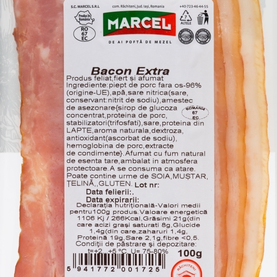 Bacon extra 100g