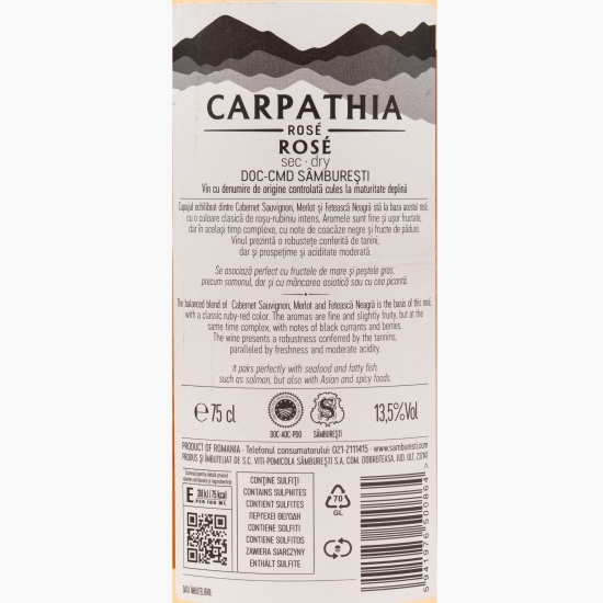 Vin rose sec, 13.5%, 0.75l