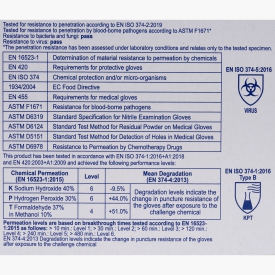 Mănuși nesterile nepudrate, violet, L, 100 buc