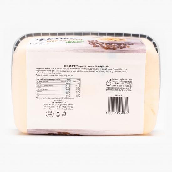 Înghețată cu rom și stafide 480g