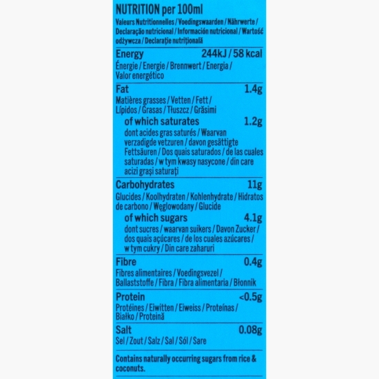 Băutură vegetală eco din cocos, fără zahăr adăugat, 1l