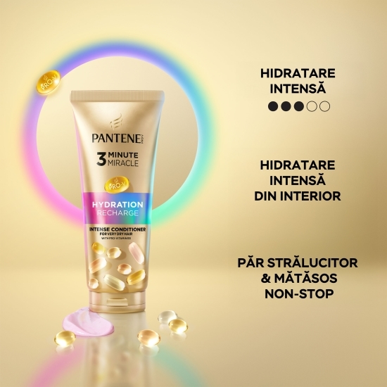 Balsam intens pentru păr foarte uscat 3 Minute Miracle Hydration Recharge, 220ml
