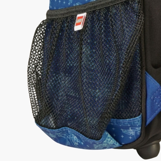 Ghiozdan de școală cu model City Space Explorer, 40 x 28 x 16 cm, albastru
