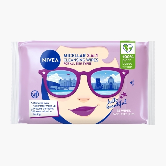 Șervețele demachiante micelare 3în1 25 buc