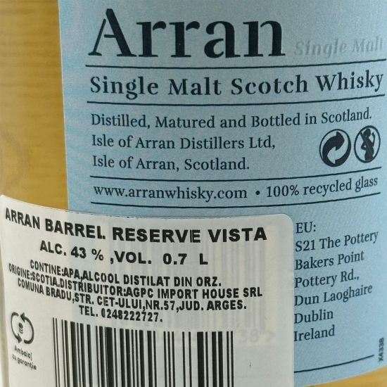 Whisky Single Malt Barrel Reserve, 43%, 700ml + cutie