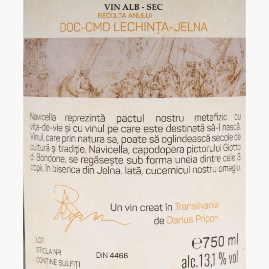 Vin alb sec Navicella Orange 13.1%, 0.75l