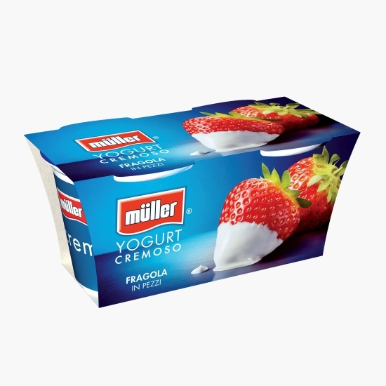 Pachet iaurt cu bucăți de căpșuni 2x125g