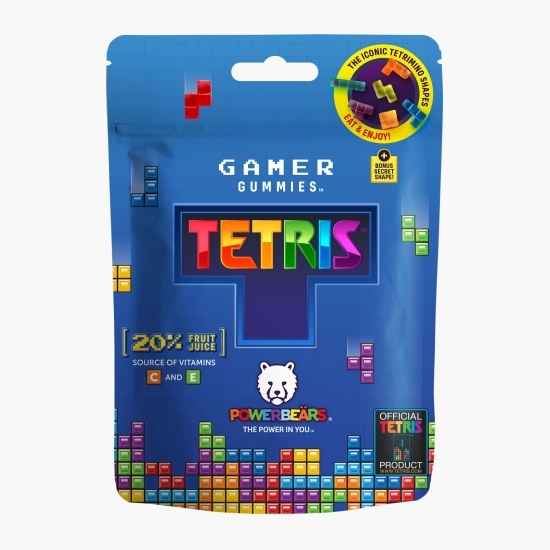 Jeleuri gumate "Tetris" cu aromă de fructe, vitamina C și E 125g