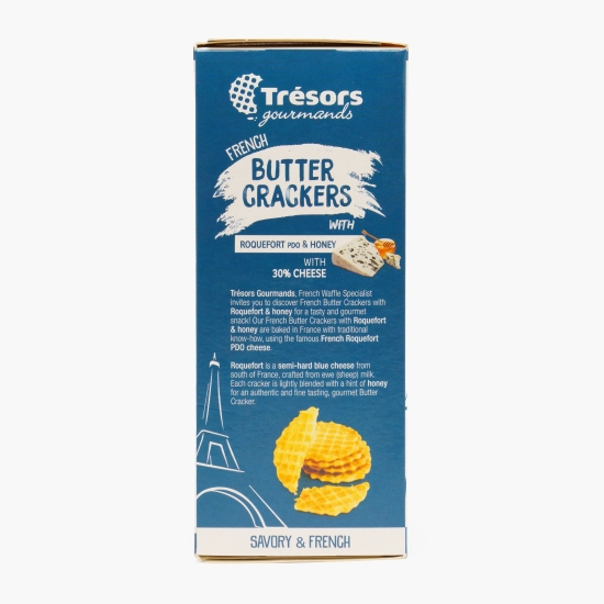 Crackers cu unt, brânză Roquefort & miere 60g