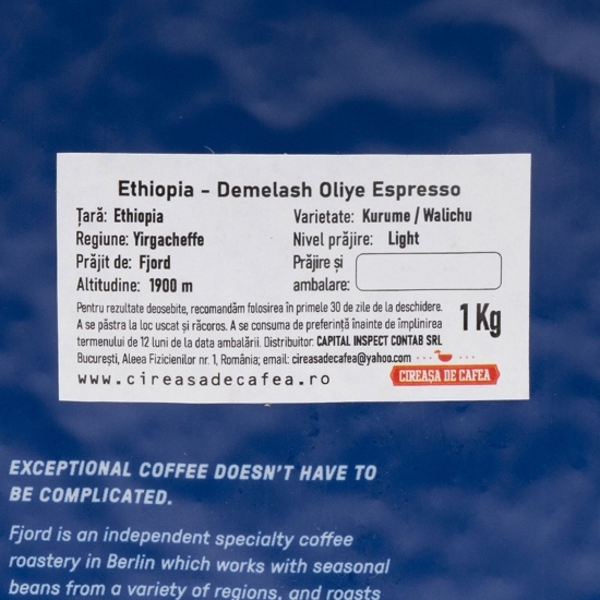 Cafea boabe Ethiopia Demelash Oliye Espresso 1kg