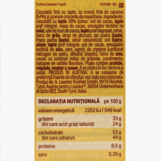 Napolitane Tortina Caramel 126g