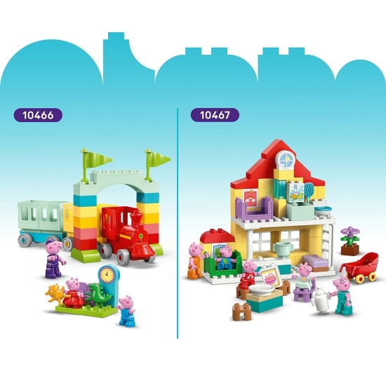 Peppa Pig - Tractor și piață, 10468 Duplo, 18 piese, +2 ani
