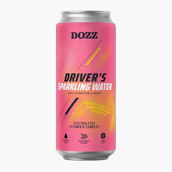 Băutură carbogazoasă cu electroliți și vitamine Driver's Sparkling Water Watermelon&Lemongrass, doză 330ml