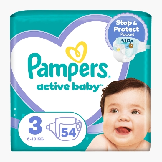 Scutece Active Baby, mărimea 3, 6-10kg, 54 buc