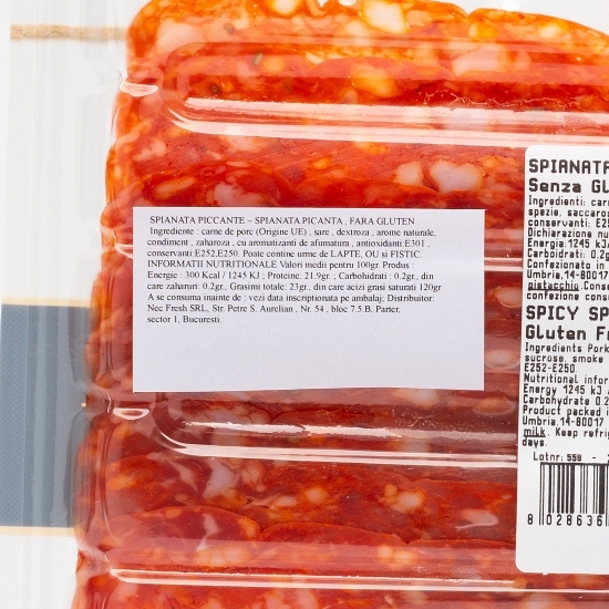 Spianata piccante fără gluten 120g