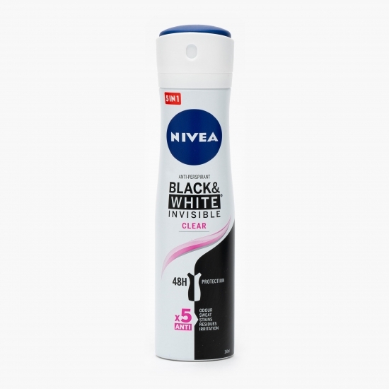 Deodorant antiperspirant spray Invisible Black&White Clear 150ml