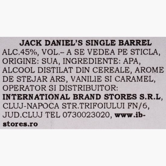 Whiskey Single Barrel 45% alc. 0.7l