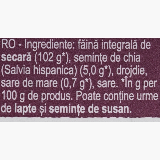 Pâine prăjită cu chia și sare de mare Crunchy Twist, 245g