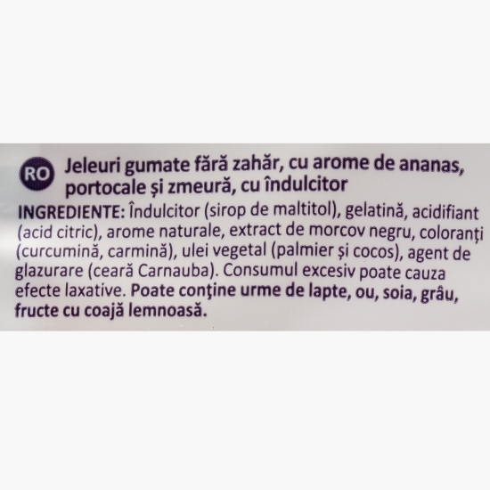 Jeleuri cu arome de fructe, fără zahăr 70g
