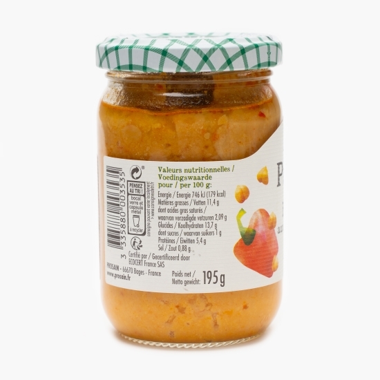 Salată BIO humus cu ardei roșu 195g