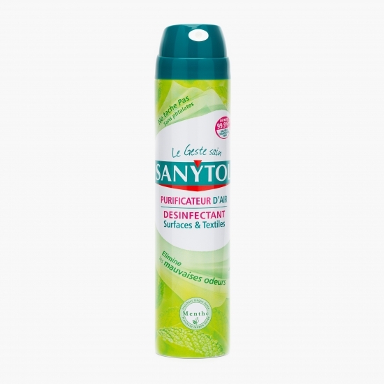 Spray dezinfectant și odorizant pentru suprafețe și textile, mentă 300ml
