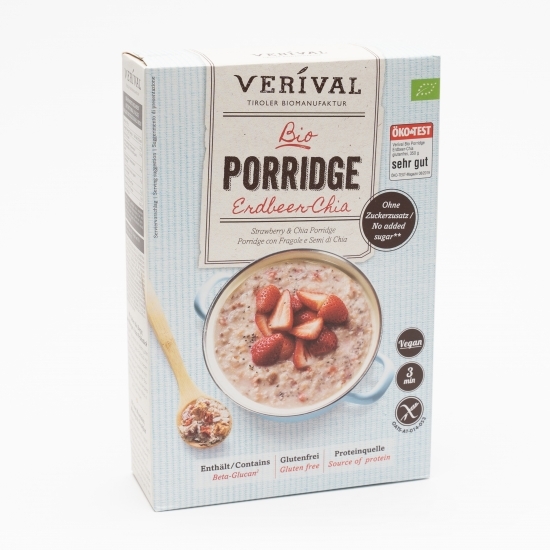 Porridge eco cu căpșuni și chia 350g