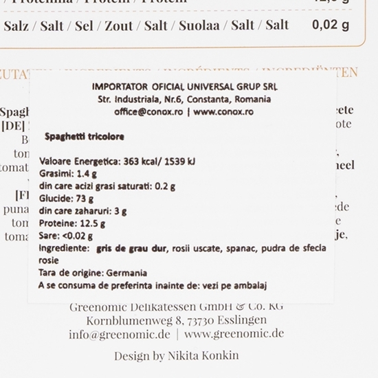 Spaghetti eco tricolore 500g