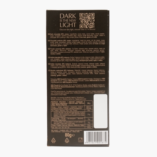 Ciocolată amăruie 85% cacao 80g