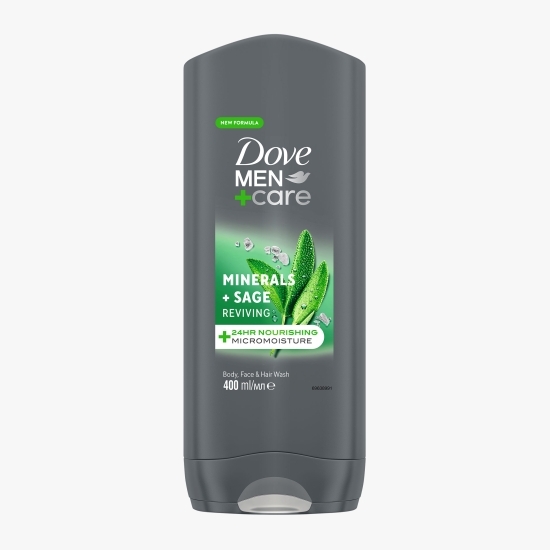 Șampon și gel de duș pentru bărbați Men+Care cu minerale și salvie 400ml