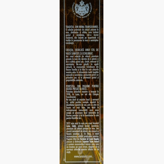 Ulei de floarea soarelui, presat la rece, cu cimbru 250ml