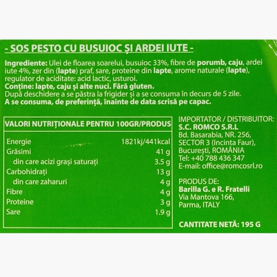 Sos pesto cu ardei iute 195g