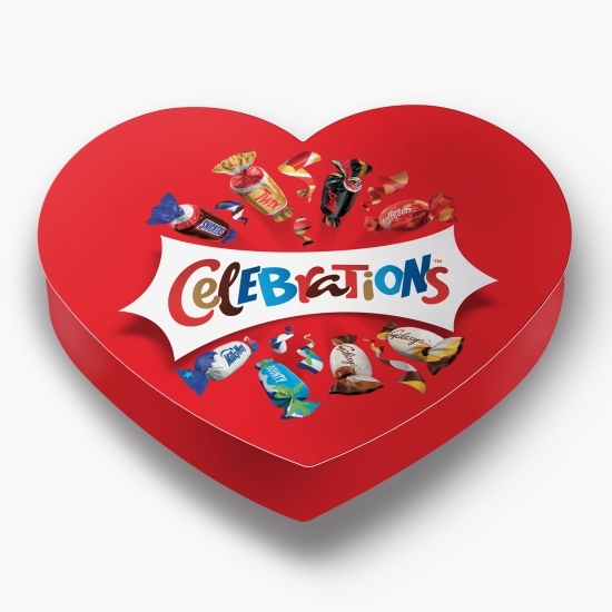 Selecție de bomboane de ciocolată inimă 215g
