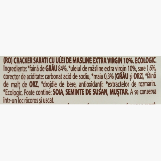 Crackers BIO sărați cu ulei de măsline extravirgin 250g