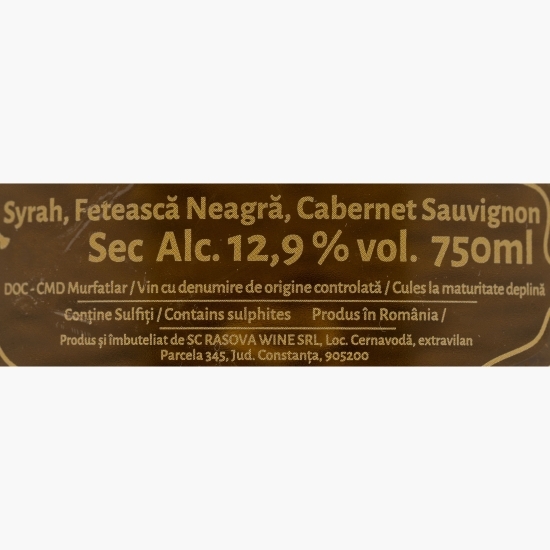 Vin rose sec Syrah & Fetească Neagră & Cabernet Sauvignon, 12.9%, 0.75l