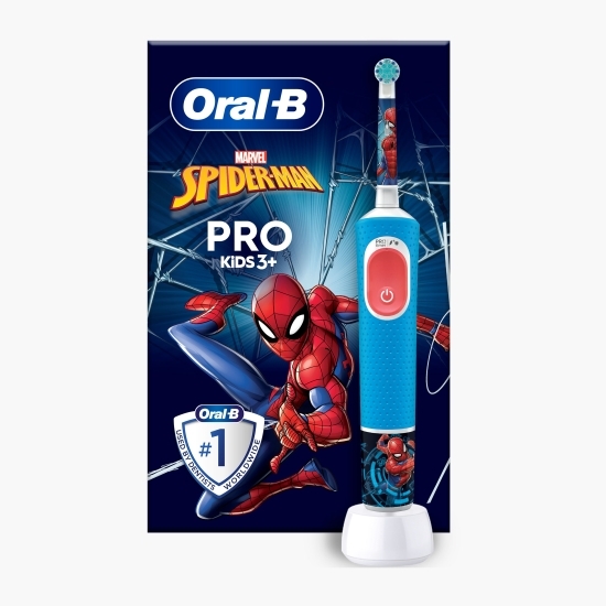Periuță de dinți electrică pentru copii Pro Kids Spiderman, albastru + 1 capăt + 4 autocolante, 3+ ani
