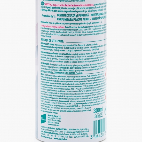 Spray odorizant și dezinfectant pentru aer și suprafețe 300ml