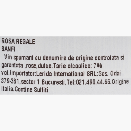Vin spumant rose dulce Rossa Regale, 7%, 750ml
