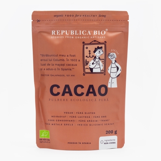 Cacao, pulbere ecologică pură 200g