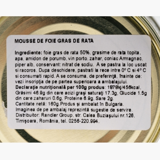 Mousse de foie gras de rață 160g