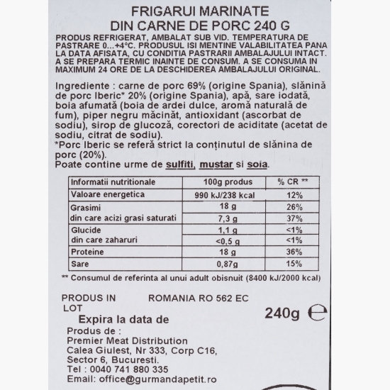 Frigărui marinate de porc 240g