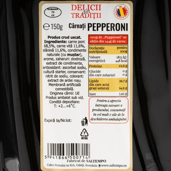Cârnaţi Pepperoni 150g