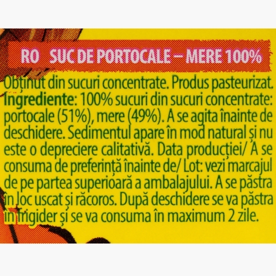 Suc de portocale-mere Leon 100%, 0.2l