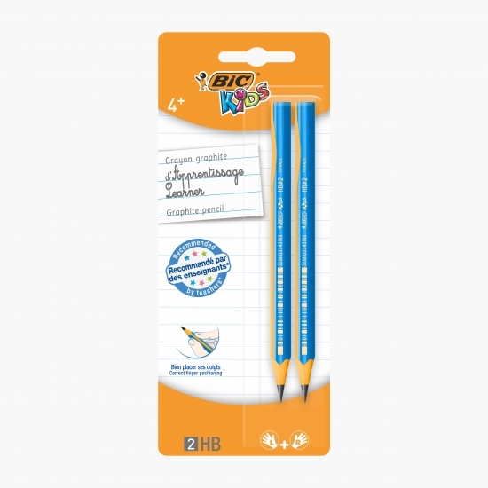 Set 2 creioane grafit Kids Evolution, diverse culori