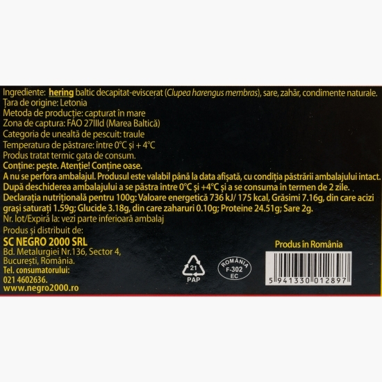 Baby hering la grătar 200g