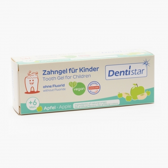 Pastă de dinți pentru copii fără fluor cu aromă de mere, +6 luni, 60ml