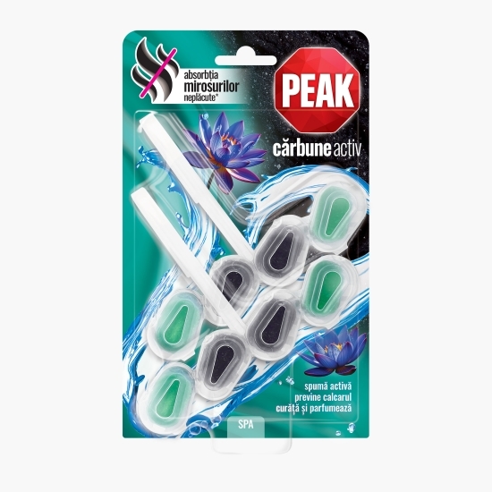Odorizant solid pentru toaletă cu cărbune activ 2x48g