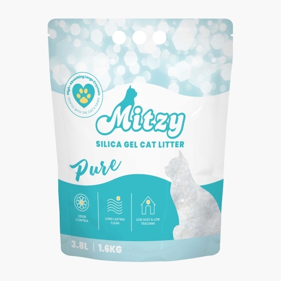 Așternut igienic pentru litieră silicat Pure, 3.8l